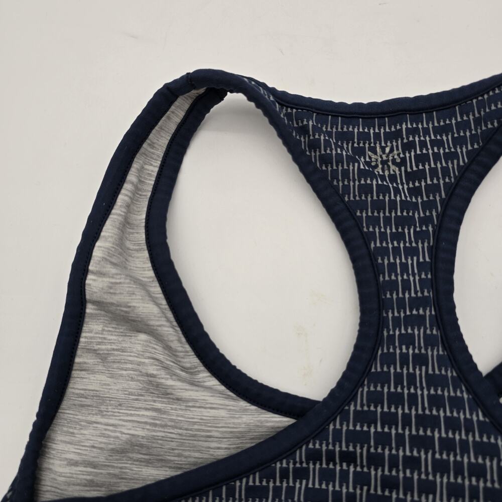 Athleta Sports Bra Womens Small Blue Gray Reversible Racerback Double Layer - Picture 7 of 11
